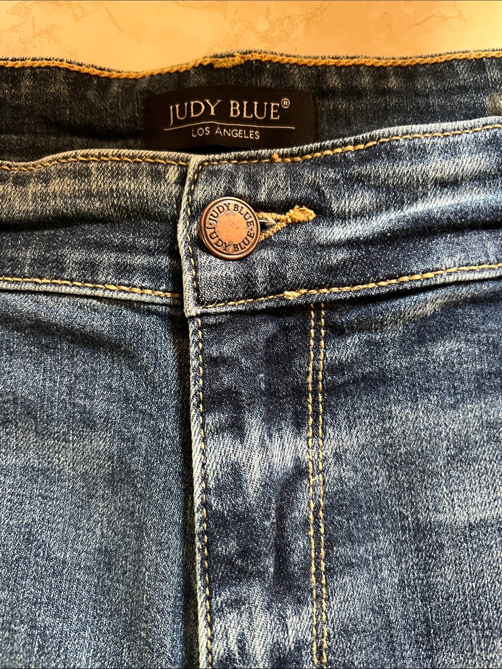 Judy Blue Dark Blue Distressed Skinny Jeans - Picture 3 of 6